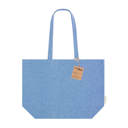 Torba na zakupy z bawełny z recyklingu Niebieski VA730-11 (1)