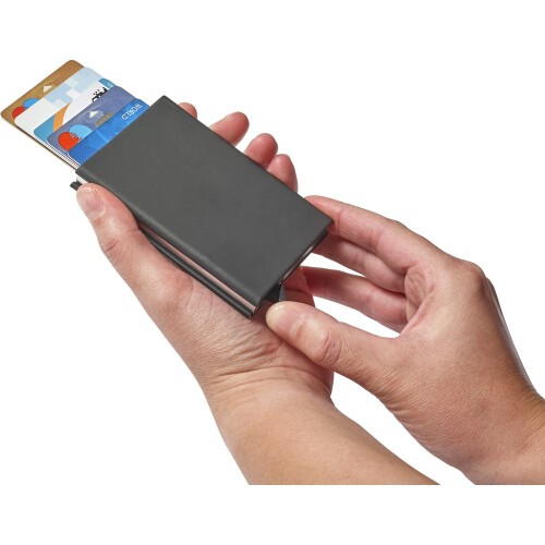 Etui na karty kredytowe z ochroną przeciw RFID czarny V0674-03 (3)
