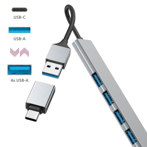 Hub USB, USB-C Hama Szary VH072-19 (3)