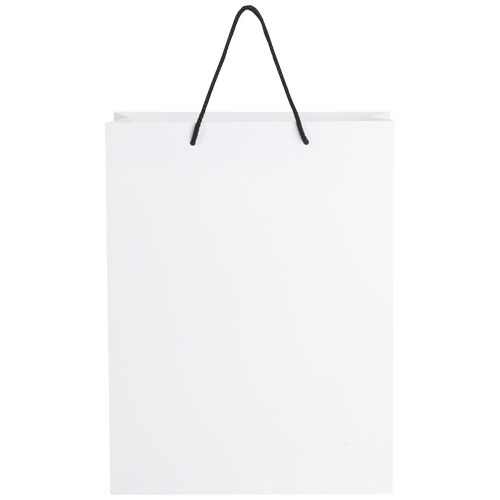 Ręcznie robiona torba z papieru integra z plastikowymi uchwytami – 31 x 12 x 41 cm Biały 1ZB01190 (2)