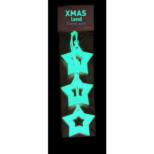 Filcowe zawieszki, gwiazdki Czerwony CX1346-05 (6)