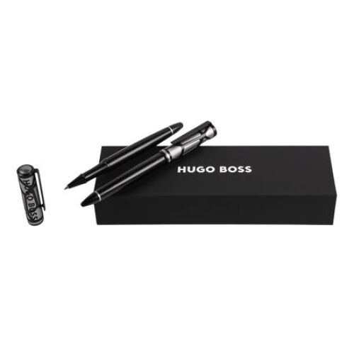 Zestaw upominkowy HUGO BOSS długopis i pióro kulkowe - HSS3084B + HSS3085B Czarny HPBR308B 