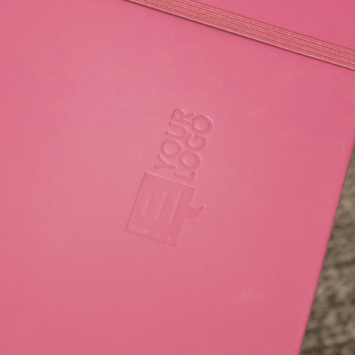 Notatnik A5 w linie z materiałów z recyklingu DOMINIK Różowy 2526111 (6)