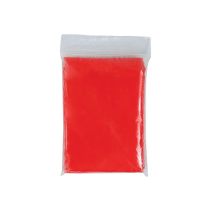 Poncho przeciwdeszczowe z kapturem / SOS Rain Czerwony