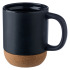 Kubek ceramiczny 300 ml z korkowym elementem Czarny V6985-03  thumbnail