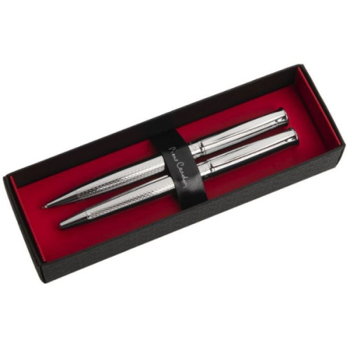 Zestaw piśmienny długopis i pióro kulkowe ROI Pierre Cardin Szary B0408900IP307 (1)