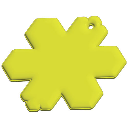 RFX™ reflective odblaskowa zawieszka z TPU, płatek śniegu Neonowy żółty 1PR09913 (2)