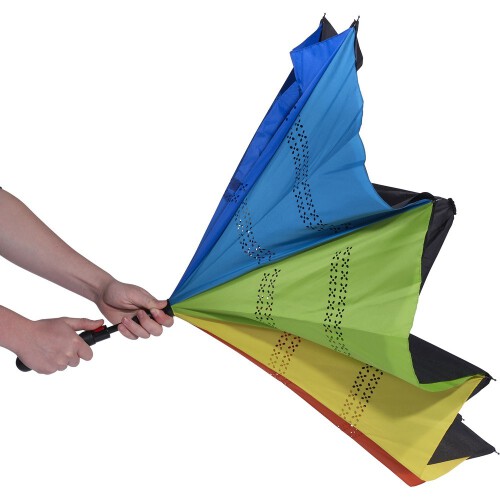 Odwracalny parasol automatyczny wielokolorowy V0671-99 (4)