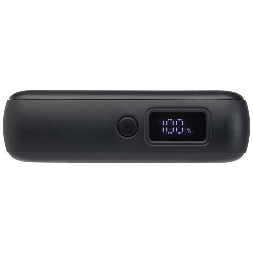 Acrux powerbank do tabletu o pojemności 10 000 mAh i mocy 35 W z wbudowanym kablem typu C - wykonany z tworzyw sztucznych pochodzących z recyklingu. Czarny 12445090 (6)