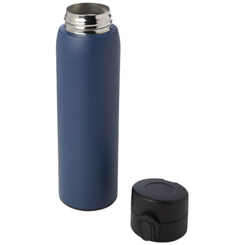 Sika izolowany termos o pojemności 450 ml wykonany ze stali nierdzewnej pochodzącej z recyklingu z certyfikatem RCS Błękit oceanu 10078851 (3)