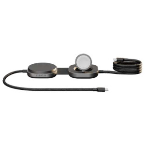 Zens Pro 3 kabel ładujący USB-C 3 w 1 o mocy 140 W Czarny