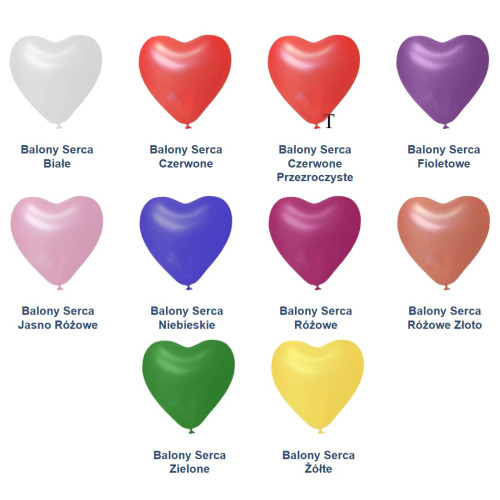 Balon lateksowy serce Pastela EV16 (1)