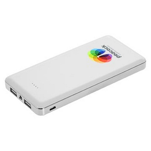 Power bank 12000 mAh z lampką | Sawyer Biały V3384-02 (10)