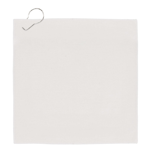 Szybkoschnący ręcznik golfowy z haczykiem R-PET 30 x 30 cm sublimacja Biały / szary LT95006-N0161 (6)