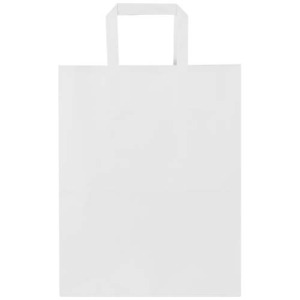 Kraft torba papierowa 80 g/m2 z płaskimi uchwytami — 25 x 15 x 32 cm