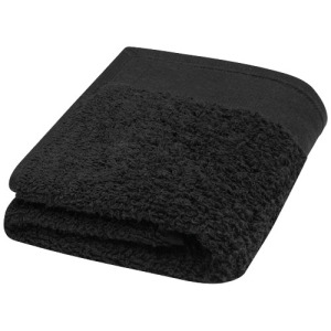 Chloe bawełniany ręcznik kąpielowy o gramaturze 550 g/m² i wymiarach 30 x 50 cm Czarny