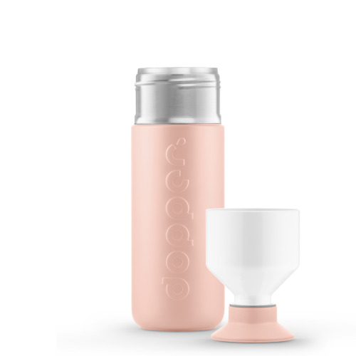 Butelka termiczna ze słomką Dopper Insulated (580 ml) - Blazing Black x Flip Straw - Black Peach DOB6866 (1)