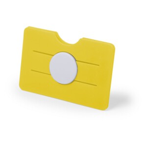 Uchwyt do telefonu, etui na karty kredytowe żółty
