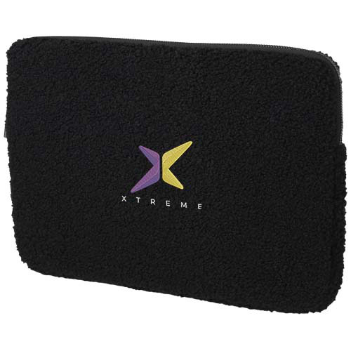 Bear 13-calowe etui sherpa na laptopa z recyklingu z certyfikatem GRS, o pojemności 2 l Czarny 12077590 (1)