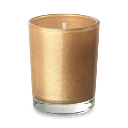 Mała szklana świeca matowy złoty MO9030-98 