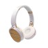Składane bezprzewodowe słuchawki nauszne, bambusowe elementy biały V0190-02  thumbnail