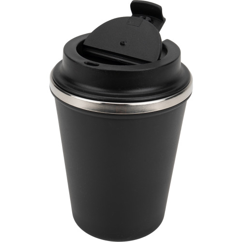 Kubek termiczny 350 ml z powłoką z recyklingu METODY Czarny 8496203 (1)