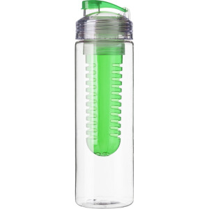 Bidon, butelka sportowa 650 ml z pojemnikiem na lód lub owoce jasnozielony