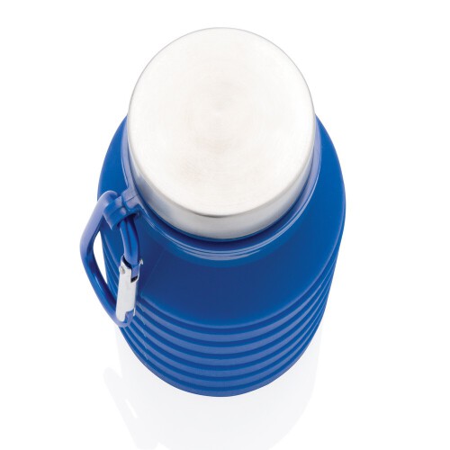 Składana butelka sportowa 550 ml z karabińczykiem niebieski P432.625 (6)