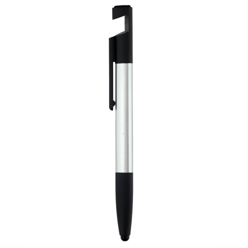Długopis wielofunkcyjny, czyścik do ekranu, linijka, stojak na telefon, touch pen, śrubokręty szary V1849-19 (1)