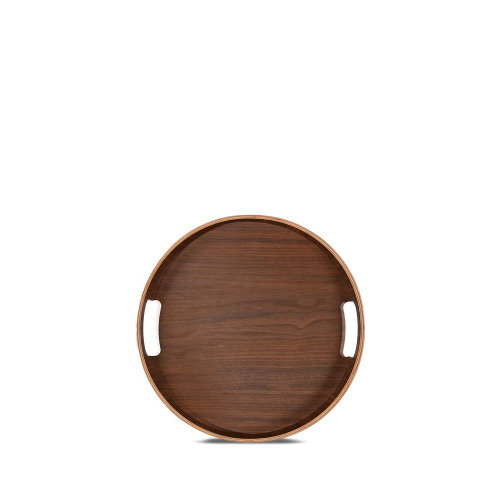 Taca okrągła HANNA, ciemnobrązowy Ciemnobrązowy 5018666- 