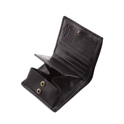 Damski portfel WITTCHEN skórzany z herbem na zatrzask Czarny WITT10-1-065 (2)