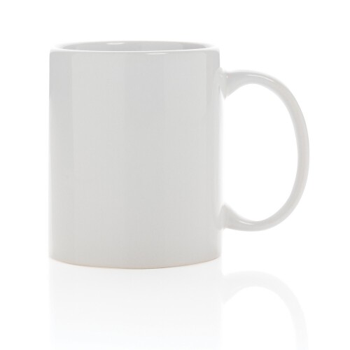 Kubek ceramiczny 350 ml biały, biały P434.013 (1)