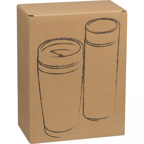 Zestaw kubek termiczny 360 ml i butelka termiczna 450 ml HECTOR Beżowy 6297913 (4)