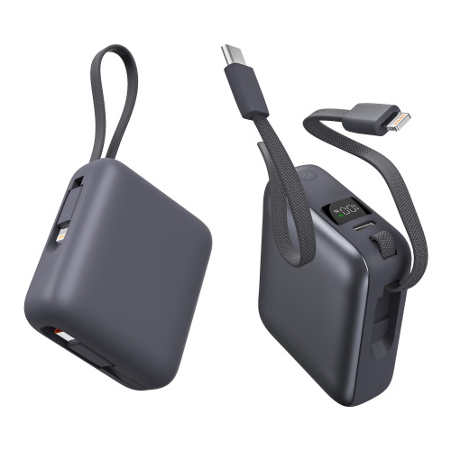 Nova Powerbank 22,5 W Power Delivery z wbudowanymi kablami 10 000 mAh Ciemnoszary LT95515-N0060 (7)