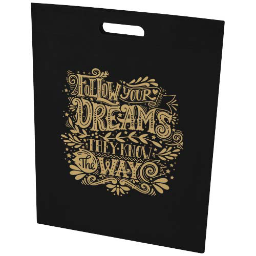 EcoSeal torba na zakupy o pojemności 5 l z włókniny z recyklingu z certyfikatem GRS Czarny 13010390 (1)