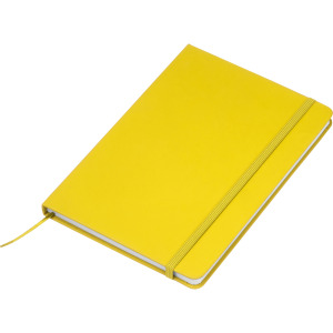 Notatnik A5 w linie z materiałów z recyklingu DOMINIK żółty