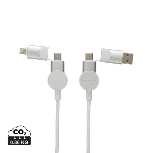 Kabel do ładowania 6 w 1 45W Urban Vitamin Oakland Biały P302.703 (10)