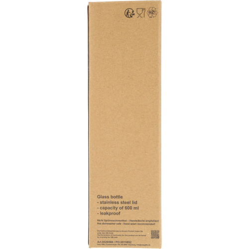 Butelka szklana ANTALYA 600 ml Przeźroczysty 526566 (6)