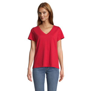 REGENT V T-SHIRT WOMEN Czerwony