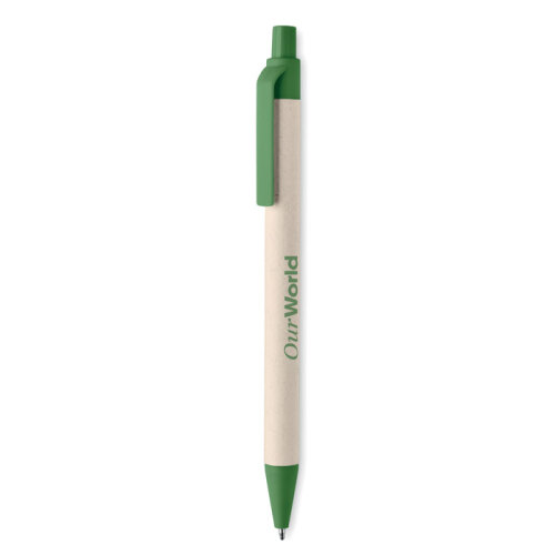 Długopis z kartonu po mleku zielony MO6822-09 (3)