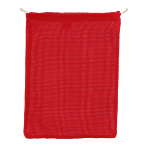Bawełniana torba wielokrotnego użytku na żywność OEKO-TEX® 30x40cm Czerwony