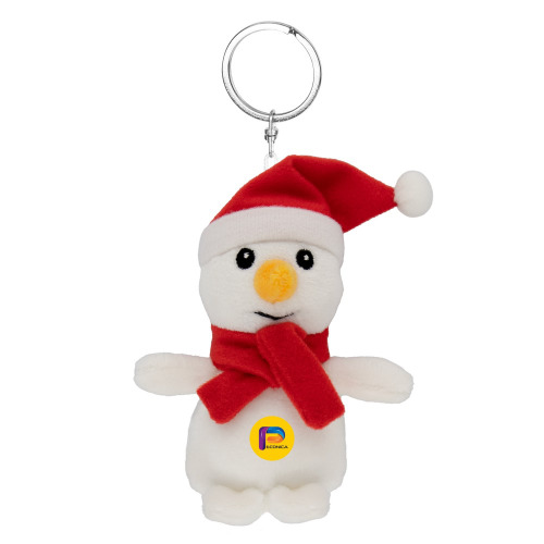 Pluszowy bałwanek, brelok | Anatols Biało-czerwony HE862-52 