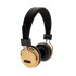 Bambusowe, bezprzewodowe słuchawki nauszne brązowy, czarny P329.169  thumbnail