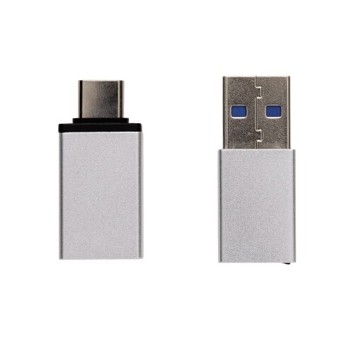 Zestaw adapterów USB A / USB C srebrny P300.102 (2)