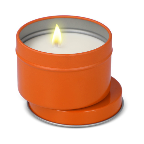 Świeca zapachowa Kirtan na bazie roślin w dużej puszce z recyklingu Pomarańczowy LT90741-N0026 (2)