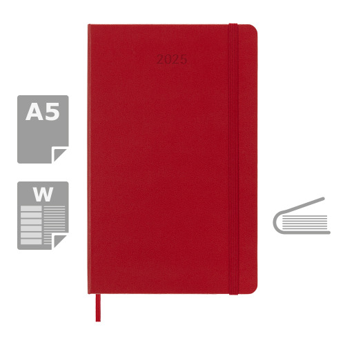 Kalendarz MOLESKINE Czerwony VM399-05/2025 