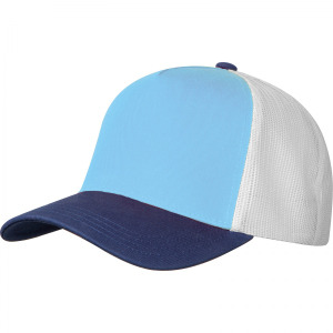 Czapka z daszkiem bawełniana 5 paneli CrisMa 290 g/m2 TREVOR Jasnoniebieski