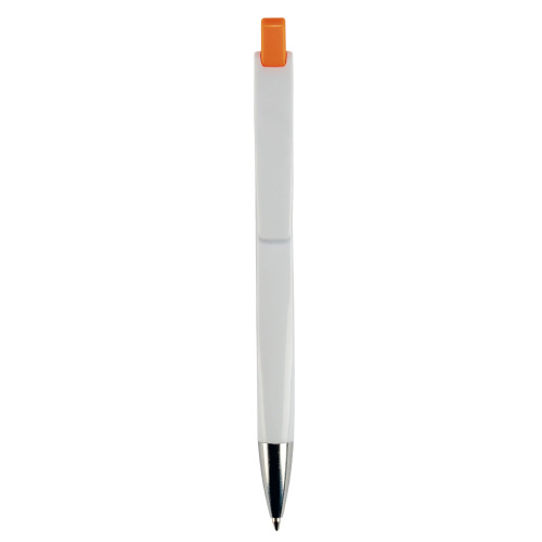 Długopis RIva w mocnym kolorze Biały / pomarańczowy LT80835-N0126 (3)