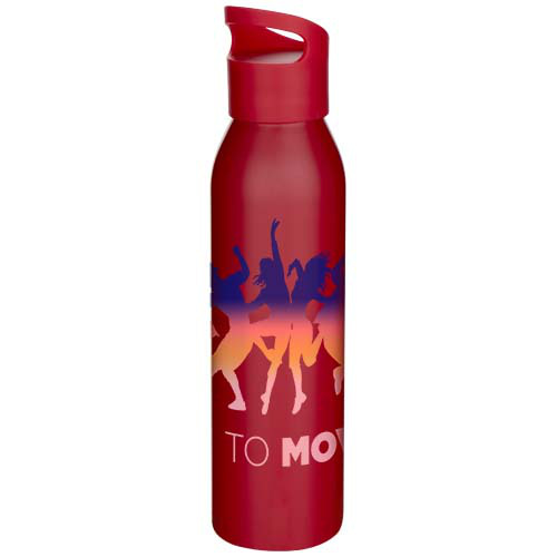 Sky jednościenna butelka na wodę o pojemności 650 ml wykonana ze stali nierdzewnej z recyklingu z certyfikatem RCS Czerwony 10086821 (1)