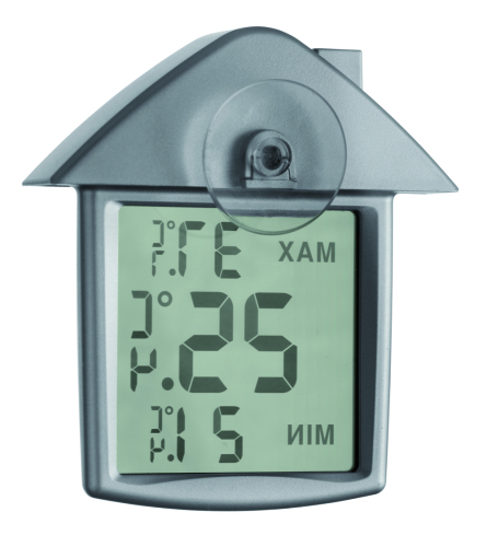 Termometr z przyssawką, dom srebrny mat MO7456-16 (1)